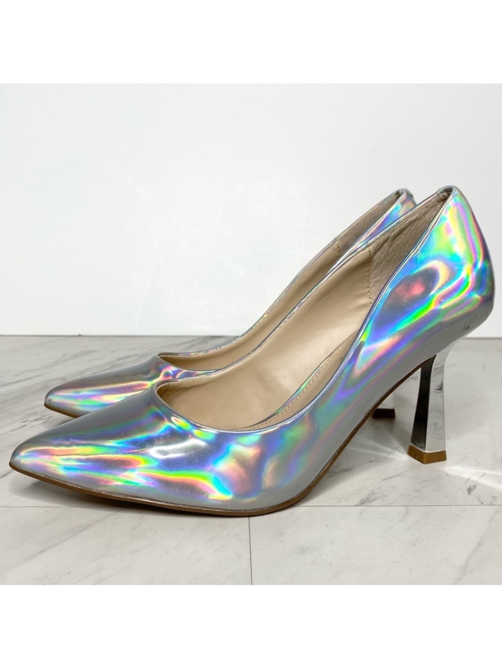 Steve Madden Salza Iridescent Pointy Toe Pump 6M